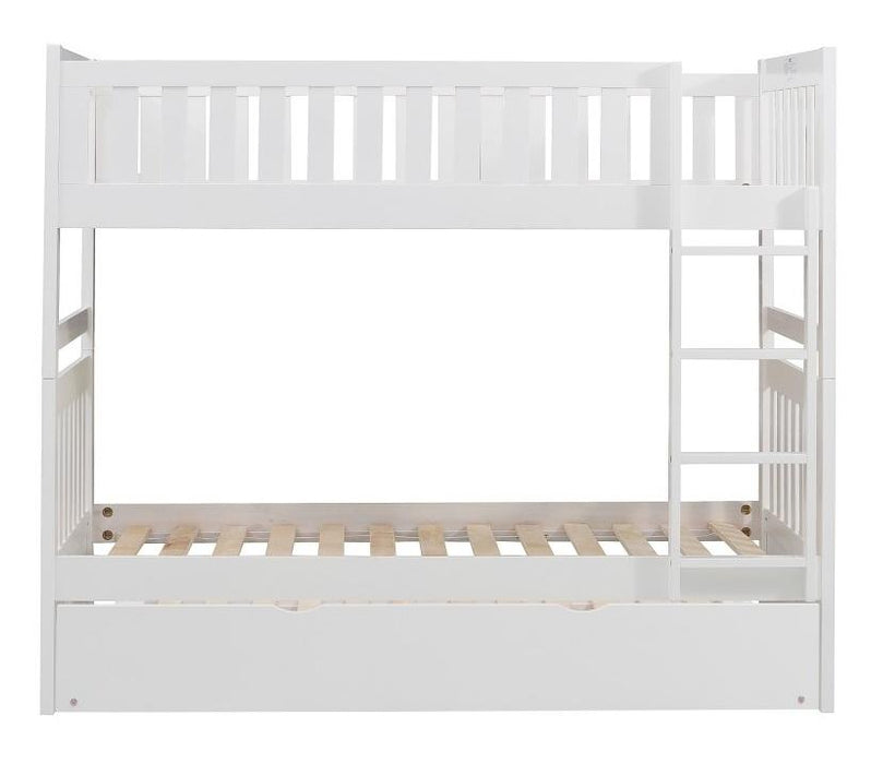 Homelegance Galen Twin/Twin Bunk Bed w/ Twin Trundle in White B2053W-1*R - LasVegasFurnitureOnline.com