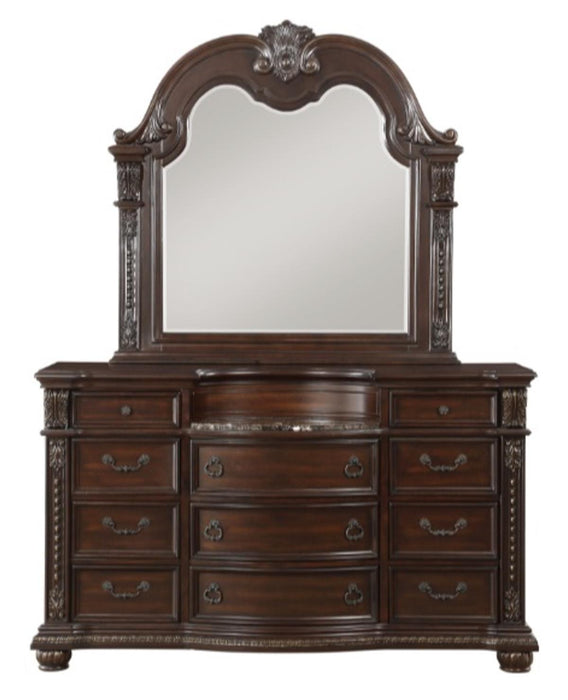 Homelegance Cavalier Mirror in Dark Cherry 1757-6 - LasVegasFurnitureOnline.com