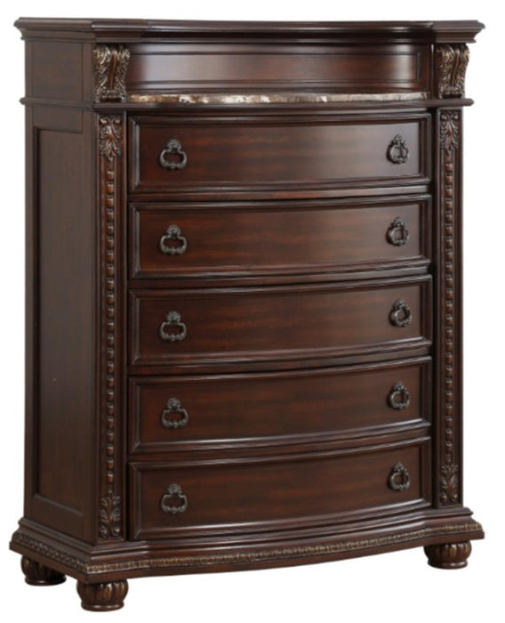 Homelegance Cavalier Chest in Dark Cherry 1757-9 - LasVegasFurnitureOnline.com