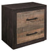 Homelegance Miter Nightstand in Rustin Mahogany & Dark Ebony 1762-4 - LasVegasFurnitureOnline.com