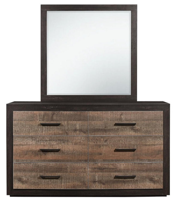 Homelegance Miter Mirror in Rustin Mahogany & Dark Ebony 1762-6 - LasVegasFurnitureOnline.com