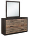 Homelegance Miter Mirror in Rustin Mahogany & Dark Ebony 1762-6 - LasVegasFurnitureOnline.com