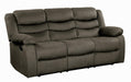 Homelegance Furniture Discus Double Reclining Sofa in Brown 9526BR-3 - LasVegasFurnitureOnline.com
