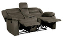 Homelegance Furniture Discus Double Reclining Loveseat in Brown 9526BR-2 - LasVegasFurnitureOnline.com