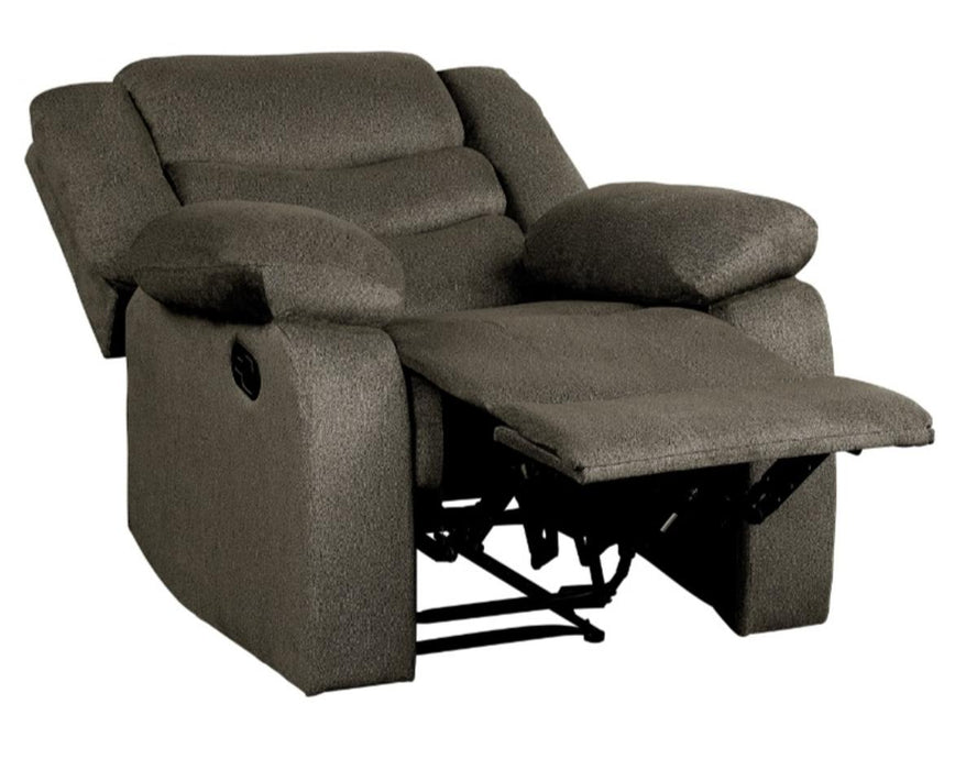 Homelegance Furniture Discus Double Reclining Chair in Brown 9526BR-1