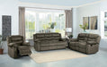 Homelegance Furniture Discus Double Reclining Sofa in Brown 9526BR-3 - LasVegasFurnitureOnline.com