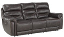 Homelegance Furniture Lance Power Double Reclining Sofa with Power Headrests in Brown 9527BRW-3PWH - LasVegasFurnitureOnline.com