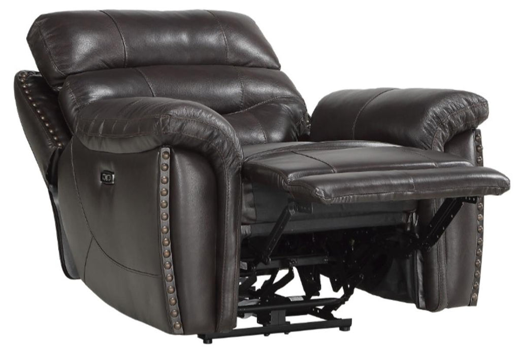 Homelegance Furniture Lance Power Reclining Chair with Power Headrest and USB Port in Brown 9527BRW-1PWH - LasVegasFurnitureOnline.com