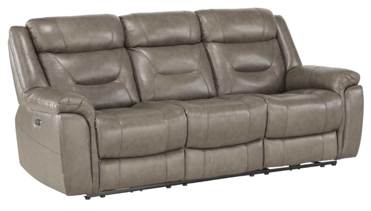 Homelegance Furniture Danio Power Double Reclining Sofa with Power Headrests in Brownish Gray 9528BRG-3PWH - LasVegasFurnitureOnline.com