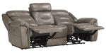 Homelegance Furniture Danio Power Double Reclining Sofa with Power Headrests in Brownish Gray 9528BRG-3PWH - LasVegasFurnitureOnline.com