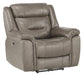Homelegance Furniture Danio Power Double Reclining Chair with Power Headrests in Brownish Gray 9528BRG-1PWH - LasVegasFurnitureOnline.com
