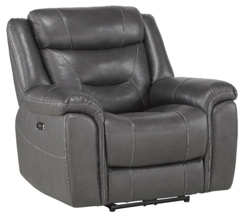 Homelegance Furniture Danio Power Double Reclining Chair with Power Headrests in Dark Gray 9528DGY-1PWH - LasVegasFurnitureOnline.com