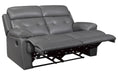 Homelegance Furniture Lambent Double Reclining Loveseat in Dark Gray - LasVegasFurnitureOnline.com