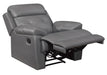 Homelegance Furniture Lambent Double Reclining Chair in Dark Gray - LasVegasFurnitureOnline.com
