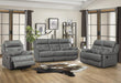Homelegance Furniture Lambent Double Reclining Chair in Dark Gray - LasVegasFurnitureOnline.com