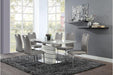 Homelegance Glissand Dining Table in White & Gray 5599-71* - LasVegasFurnitureOnline.com