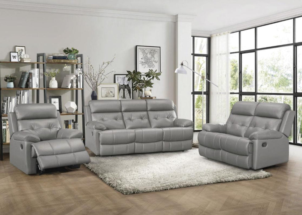 Homelegance Furniture Lambent Double Reclining Sofa in Gray