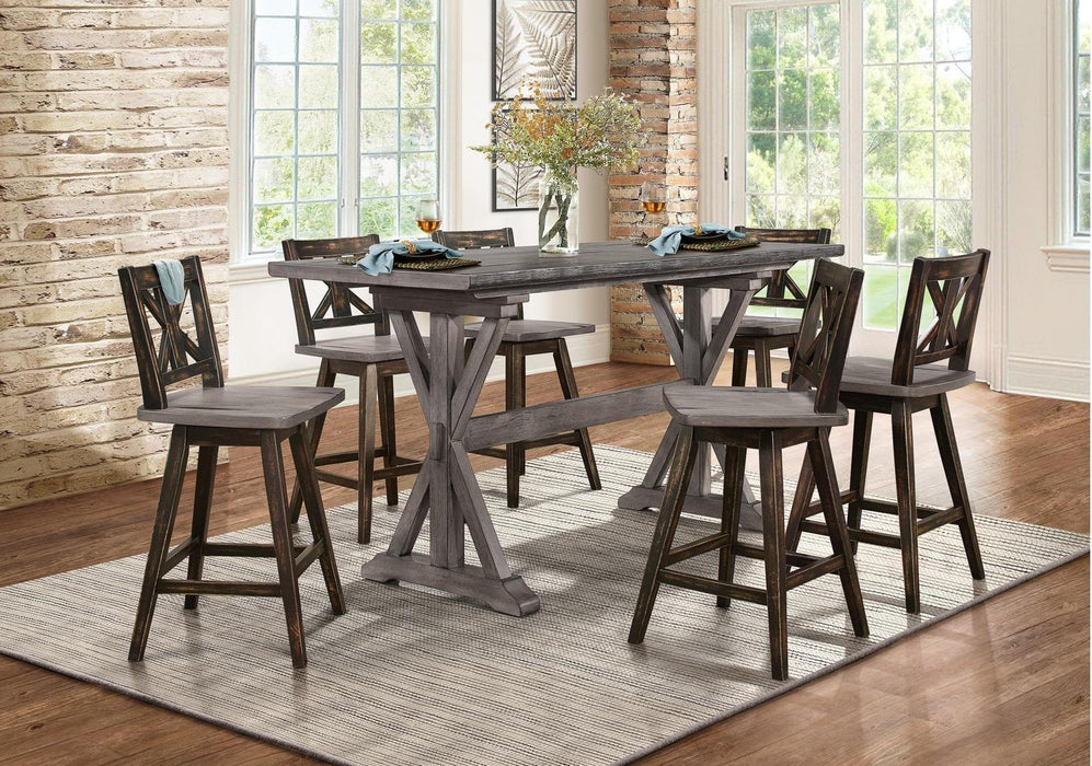 Homelegance Amsonia Counter Height Dining Table in Gray 5602-36
