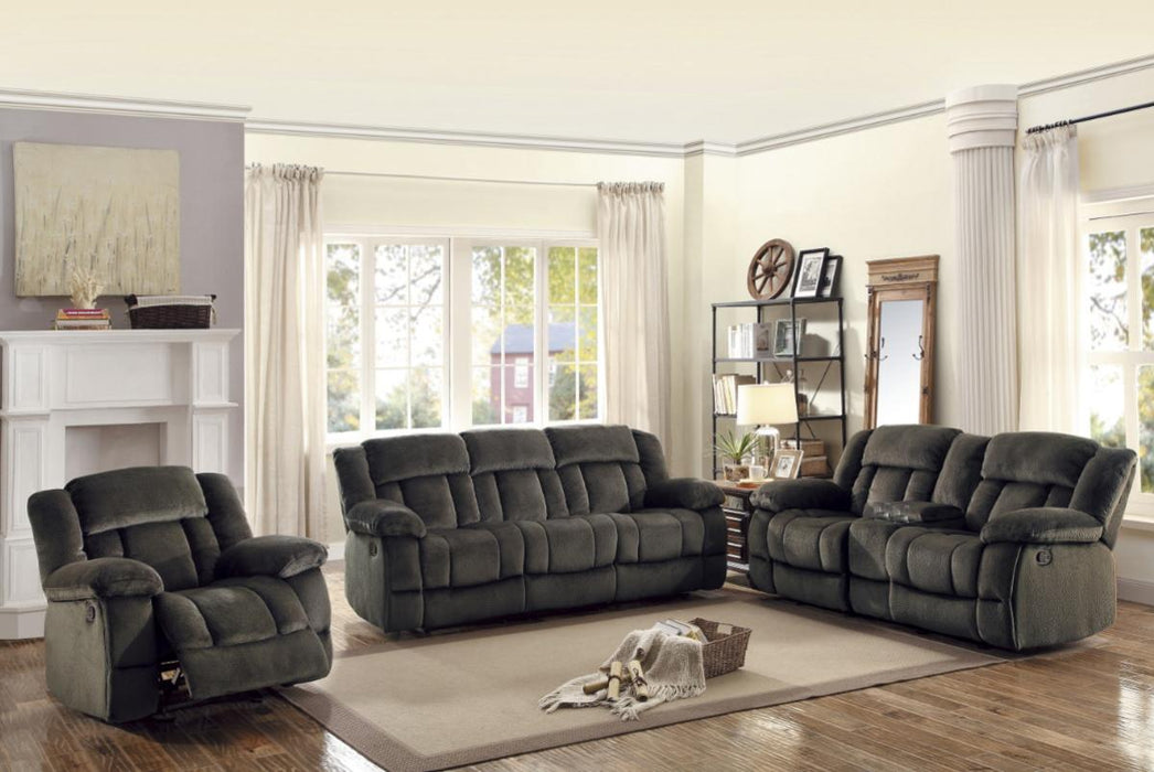 Homelegance Furniture Laurelton Double Reclining Sofa in Chocolate 9636-3