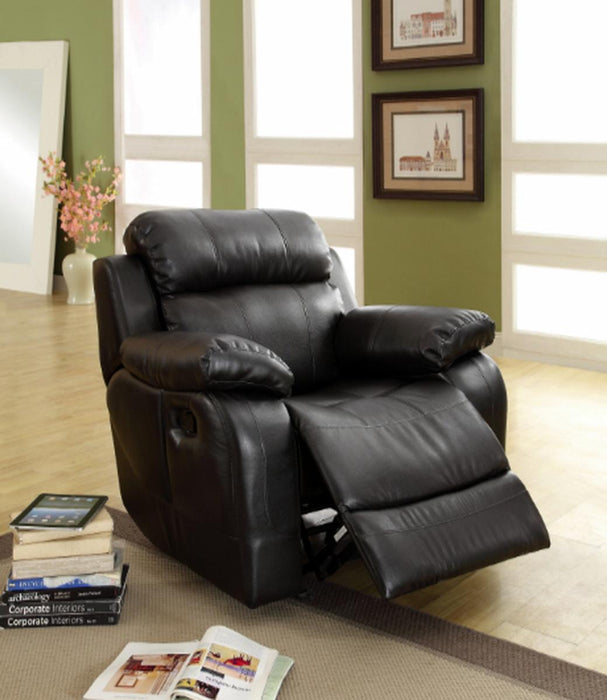 Homelegance Furniture Marille Double Glider Reclining Chair in Black - LasVegasFurnitureOnline.com