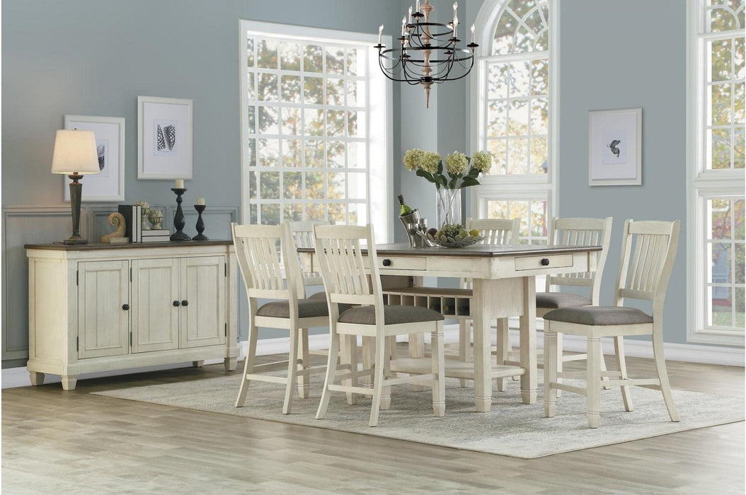 Homelegance Granby Counter Height Dining Table in White & Brown 5627NW-36* - LasVegasFurnitureOnline.com