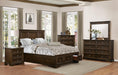 Homelegance Eunice Queen Platform Bed with Footboard Storage in Espresso 1844DC-1* - LasVegasFurnitureOnline.com