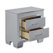 Homelegance Allura Nightstand in Silver 1916-4 - LasVegasFurnitureOnline.com