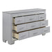 Homelegance Allura Dresser in Silver 1916-5 - LasVegasFurnitureOnline.com