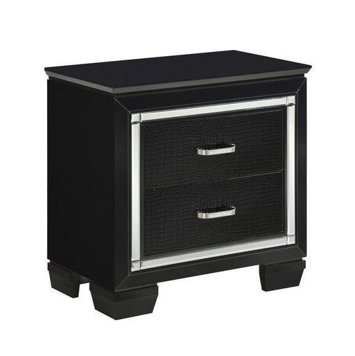 Homelegance Allura Nightstand in Black 1916BK-4 - LasVegasFurnitureOnline.com