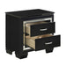 Homelegance Allura Nightstand in Black 1916BK-4 - LasVegasFurnitureOnline.com