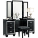 Homelegance Allura Vanity Stool in Black 1916BK-14 - LasVegasFurnitureOnline.com