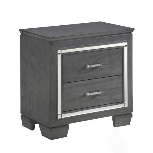 Homelegance Allura Nightstand in Gray 1916GY-4 - LasVegasFurnitureOnline.com