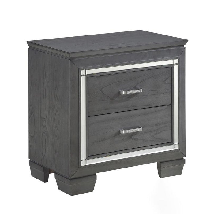 Homelegance Allura Nightstand in Gray 1916GY-4 - LasVegasFurnitureOnline.com