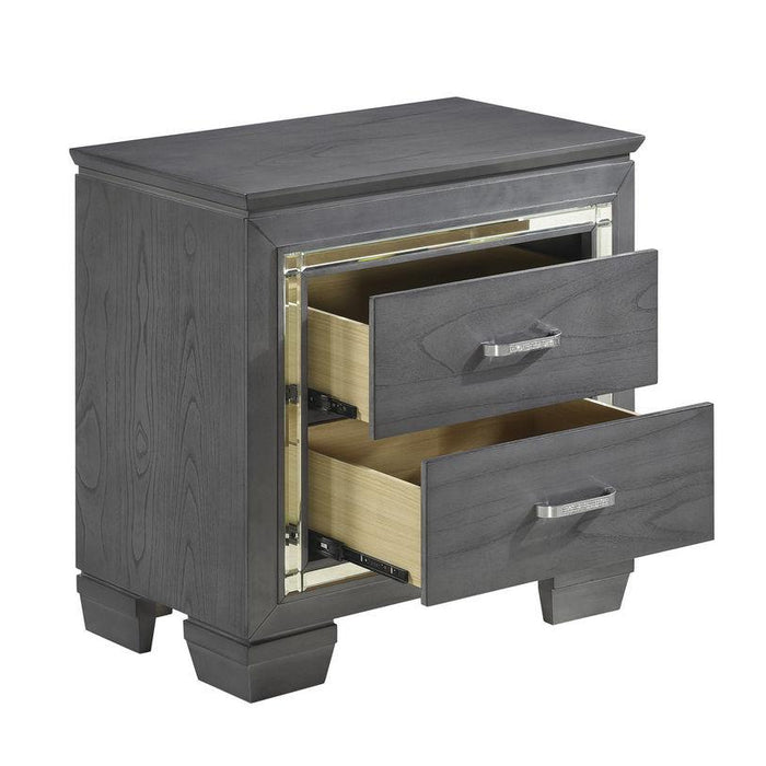 Homelegance Allura Nightstand in Gray 1916GY-4 - LasVegasFurnitureOnline.com
