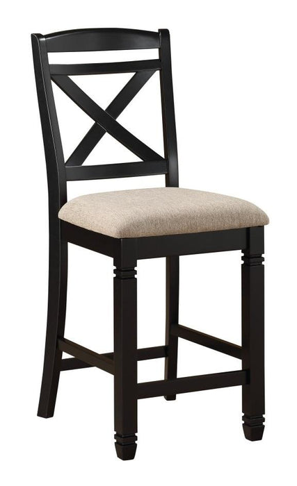 Homelegance Baywater Counter Height Chair in Black (Set of 2)