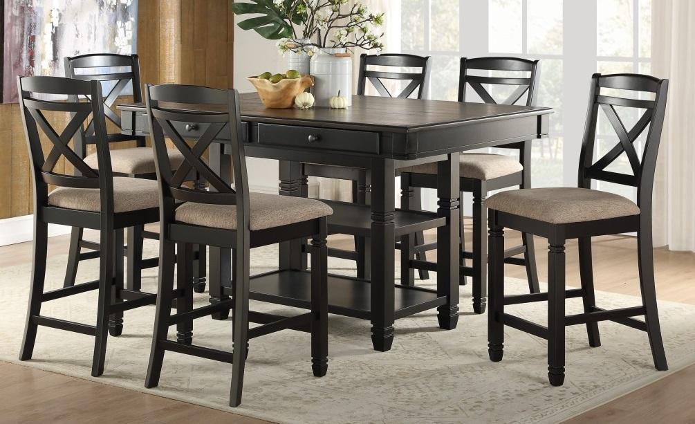 Homelegance Baywater Counter Height Chair in Black (Set of 2) - LasVegasFurnitureOnline.com