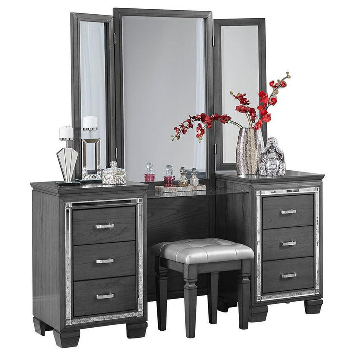 Homelegance Allura Vanity Stool in Gray 1916GY-14 - LasVegasFurnitureOnline.com