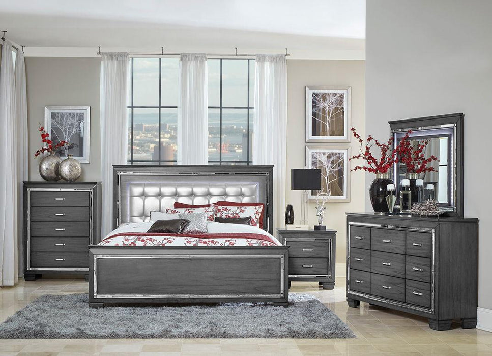 Homelegance Allura Nightstand in Gray 1916GY-4 - LasVegasFurnitureOnline.com