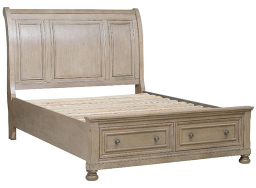 Homelegance Bethel Queen Sleigh Platform Bed with Footboard Storage in Gray 2259GY-1* - LasVegasFurnitureOnline.com