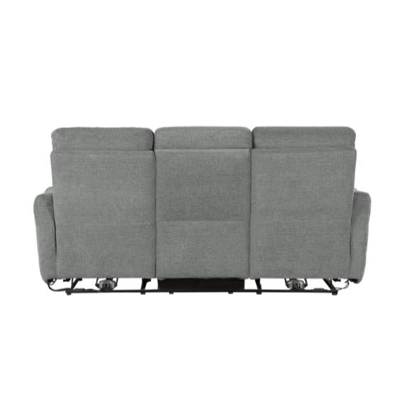 Homelegance Furniture Edition Power Double Lay Flat Reclining Sofa in Dove Grey 9804DV-3PWH - LasVegasFurnitureOnline.com