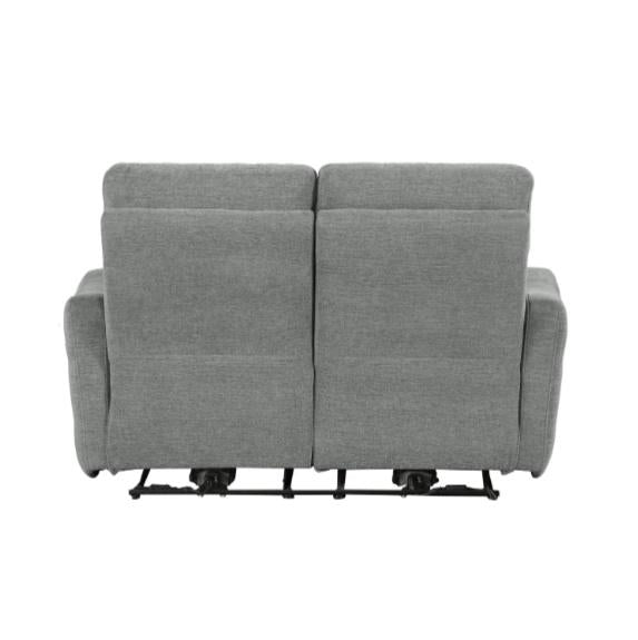 Homelegance Furniture Edition Power Double Lay Flat Reclining Loveseat in Dove Grey 9804DV-2PWH - LasVegasFurnitureOnline.com