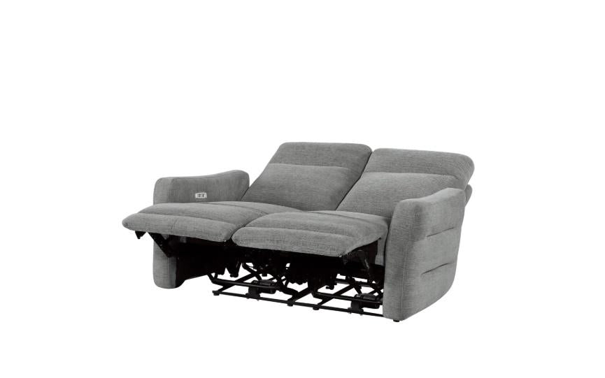 Homelegance Furniture Edition Power Double Lay Flat Reclining Loveseat in Dove Grey 9804DV-2PWH - LasVegasFurnitureOnline.com