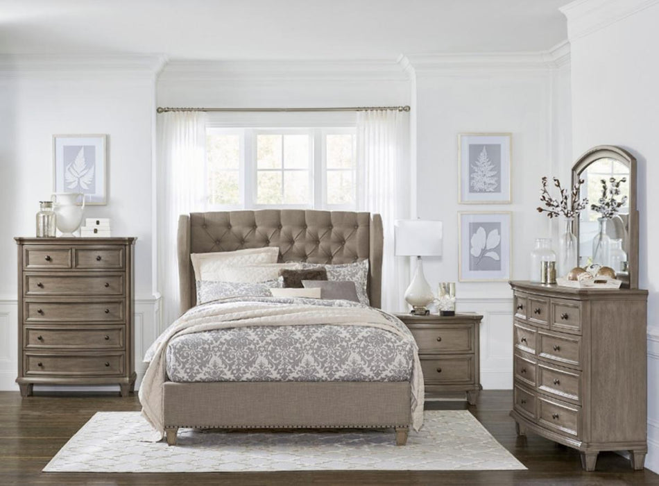 Homelegance Vermillion Queen Upholstered Panel Bed in Gray 5442-1*