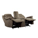 Homelegance Furniture Shola Power Double Reclining Loveseat in Chocolate - LasVegasFurnitureOnline.com