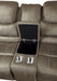 Homelegance Furniture Shola Double Reclining Loveseat in Chocolate - LasVegasFurnitureOnline.com