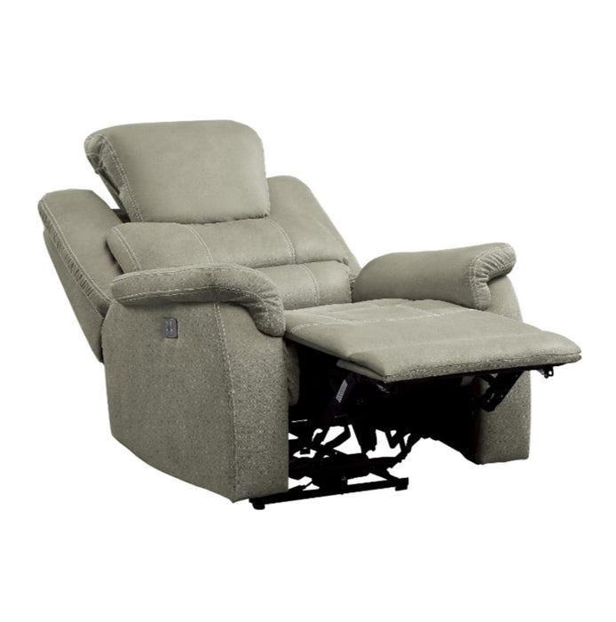 Homelegance Furniture Shola Power Reclining Chair in Gray - LasVegasFurnitureOnline.com