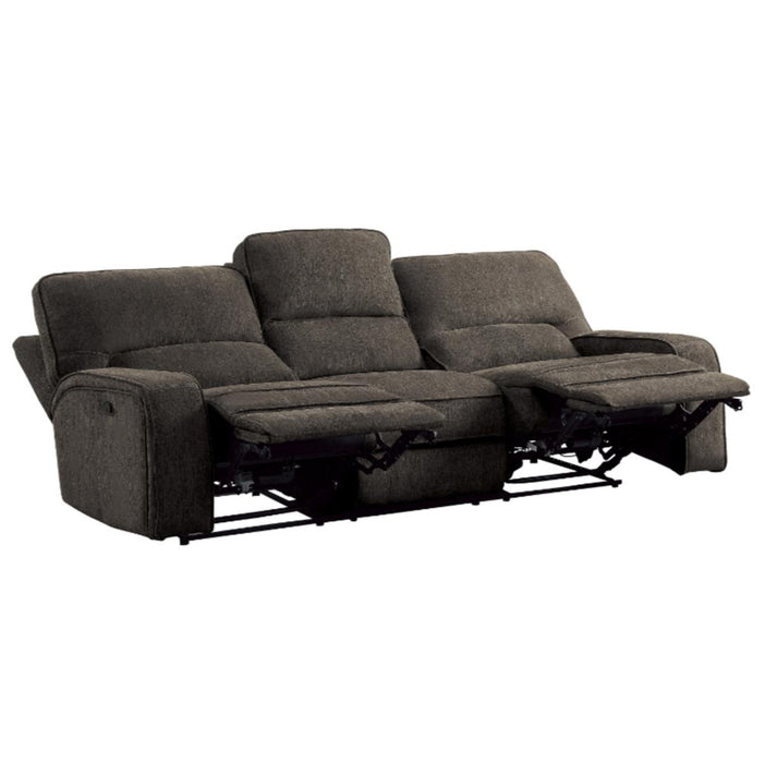 Homelegance Furniture Borneo Double Reclining Sofa in Chocolate - LasVegasFurnitureOnline.com