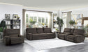 Homelegance Furniture Borneo Double Reclining Sofa in Chocolate - LasVegasFurnitureOnline.com