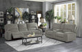 Homelegance Furniture Borneo Power Double Reclining Loveseat in Mocha - LasVegasFurnitureOnline.com