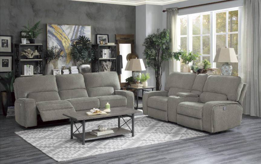 Homelegance Furniture Borneo Power Double Reclining Sofa in Mocha - LasVegasFurnitureOnline.com